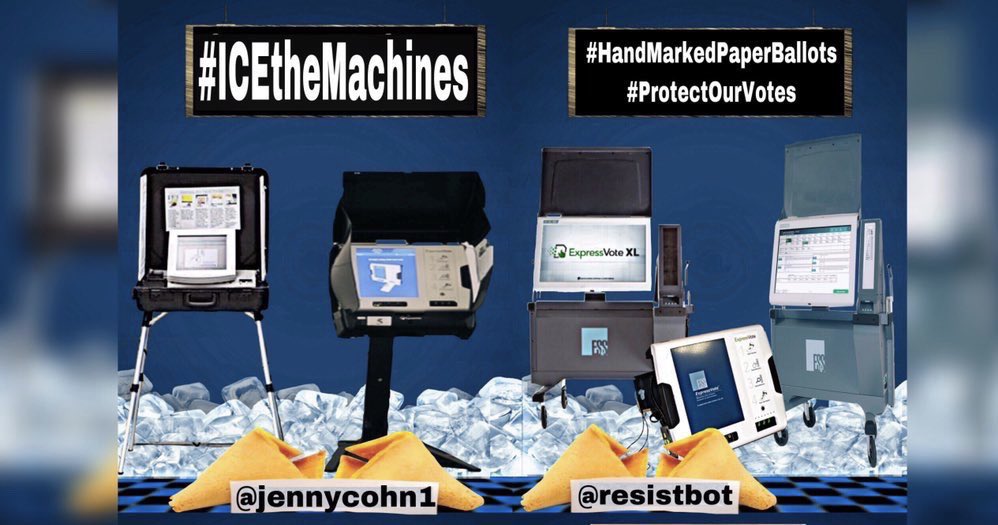 “Even without these auditing issues and the potential for hacking, BMDs (like all electronic equipment) have a propensity to break down. Most of them are supplied by ES&S or Dominion Voting, which collectively account for more than eighty percent of U.S. election equipment.” 19/