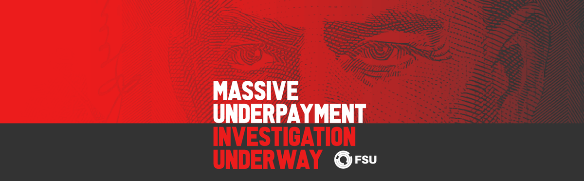 FSU_Australia's tweet photo. Attention all @NAB staff: Massive underpayment investigation underway. If you think you may be affected, read more and register now: https://t.co/U3Odt0dRUL
#NAB #ausfin #fsunion #ausunions https://t.co/8r8eXsMlkT