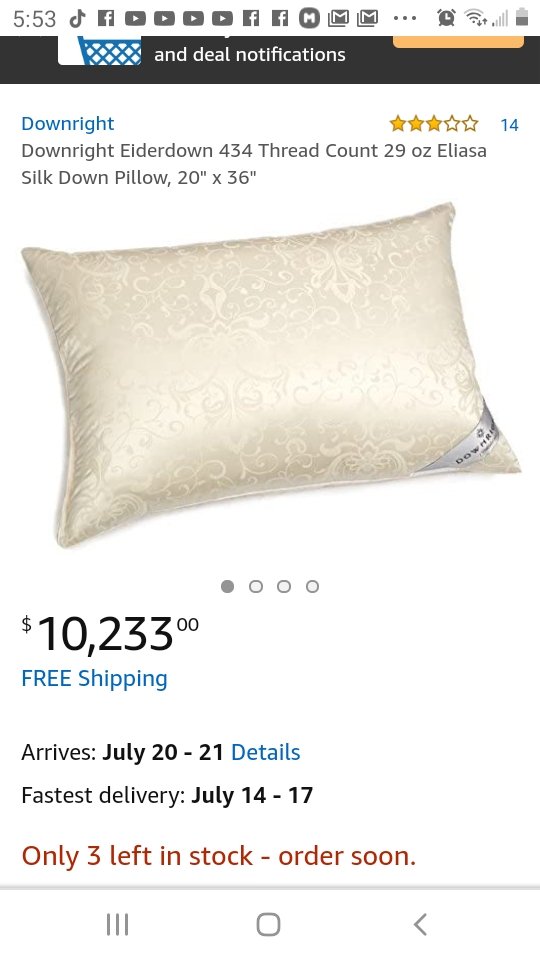 eiderdown pillow amazon