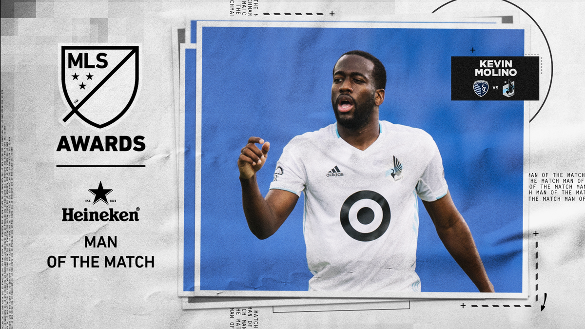 MLS's tweet photo. The man with the game-winner. 👏

Kevin Molino takes @Heineken_US Man of the Match honors! #SKCvMIN https://t.co/rSbWEY2gqz