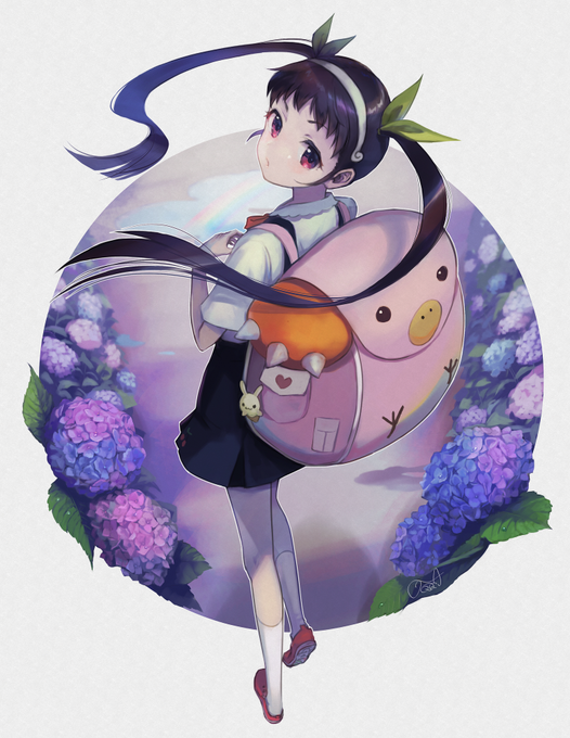 紫陽花と言えばこの娘しかいないと。
八九寺真宵ちゃんを描きました。

仕上げに白縁入れたらおびただしい数のゴミが出てきて必死で削る羽目に。
どんだけ作業過程でゴミ入れてるんだろ… 