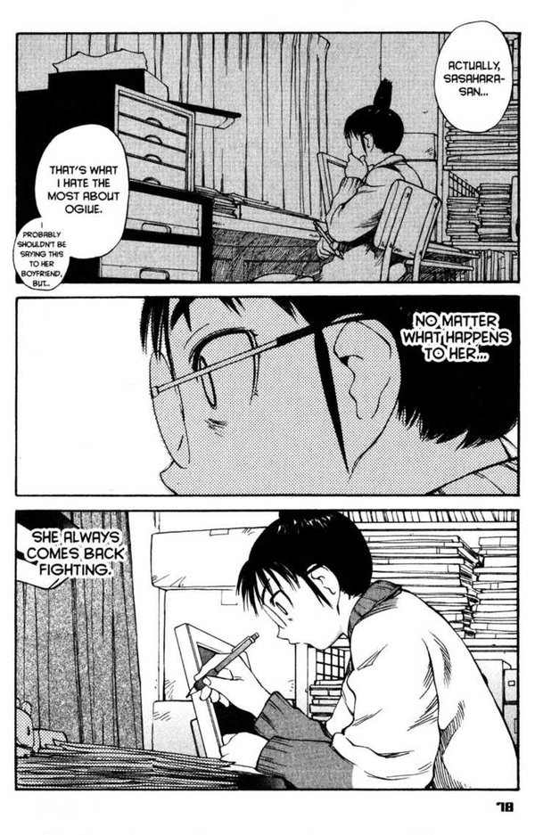 With all this art discourse going around I just wanna post these three pages from Genshiken, Volume 9. I feel like this is relevant to people who think artistic success is exclusively tied to your follower count.
Also Ogiue is a great character, read Genshiken.