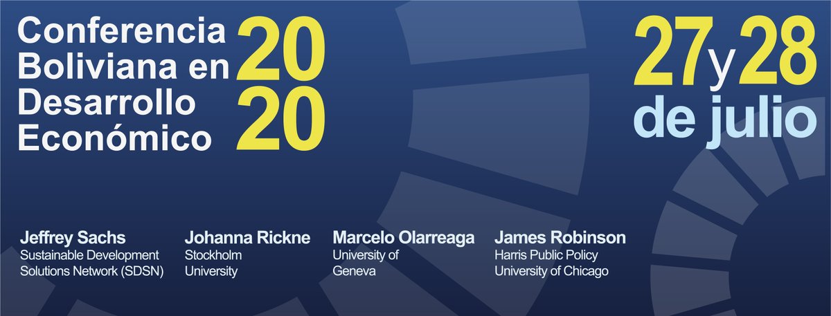 bcde2020's tweet photo. ¡Les presentamos la lista de Keynote Speakers!

Jeffrey Sachs: @UNSDSN &amp; @CSD_Columbia
 
Johanna Rickne: @Stockholm_Uni 

Marcelo Olarreaga: @UNIGEnews 

James Robinson: @HarrisPolicy at @UChicago https://t.co/YnpFk7BJMa