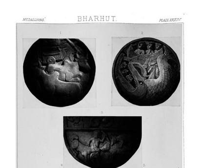 Medallion from Bharhut, depicts 3 man on ship in the sea, where external portion of ship is swallowed by giant fish and internal portion remains intactThis proves Indus built ships in decks in such a way that if one part gets damaged Ship would continue to work @Nupur_Ahire 9/n