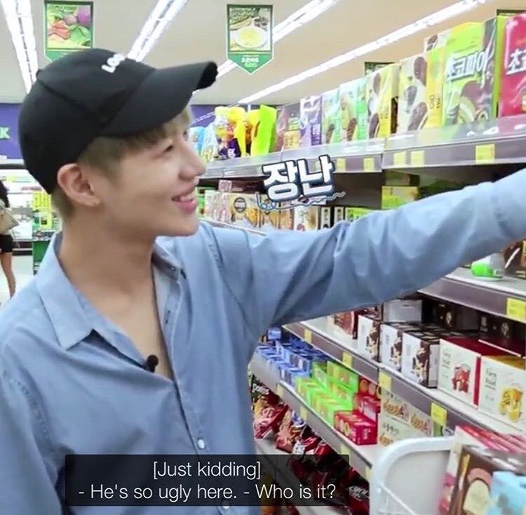 when he found jongins ad the supermarket and took a pic to clown him