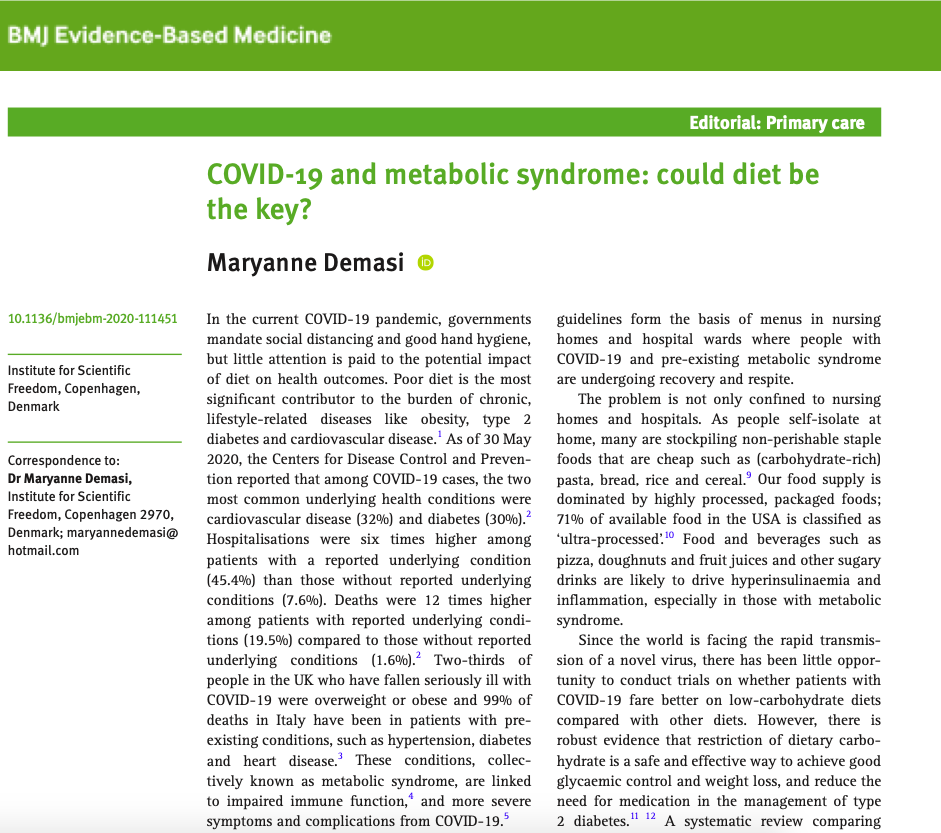 Maryanne Demasi, PhD on Twitter: "New @BMJ_EBM editorial; COVID-19 ...