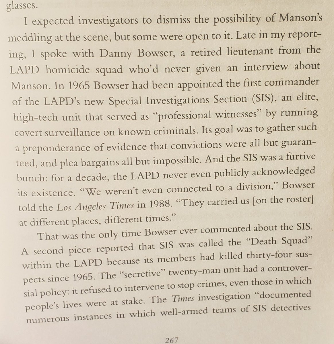 O'Neill tracked down Bowser, who alleged 1. Other LAPD cops had missed key physical evidence at the scene and 2. They'd spent decades covering it up: