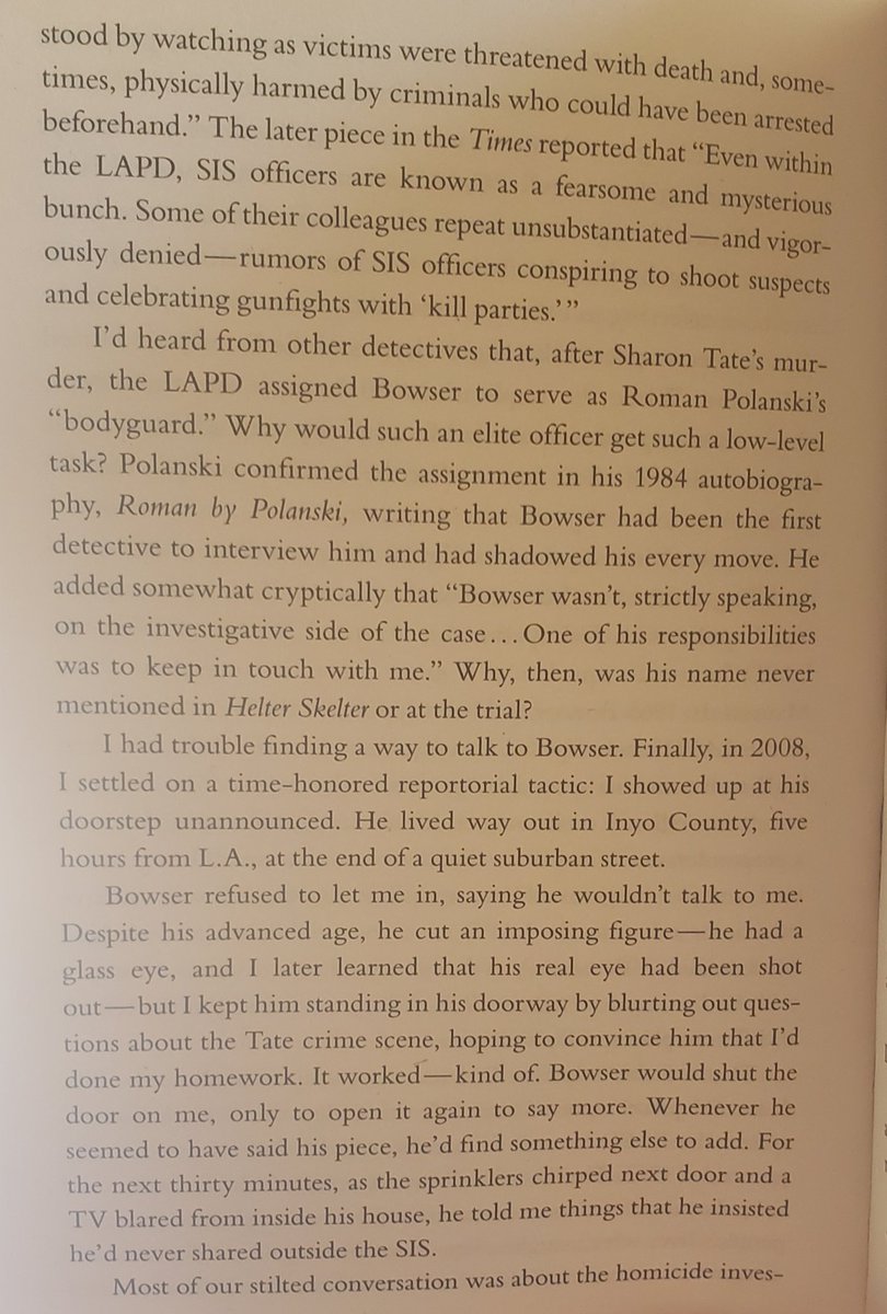 O'Neill tracked down Bowser, who alleged 1. Other LAPD cops had missed key physical evidence at the scene and 2. They'd spent decades covering it up: