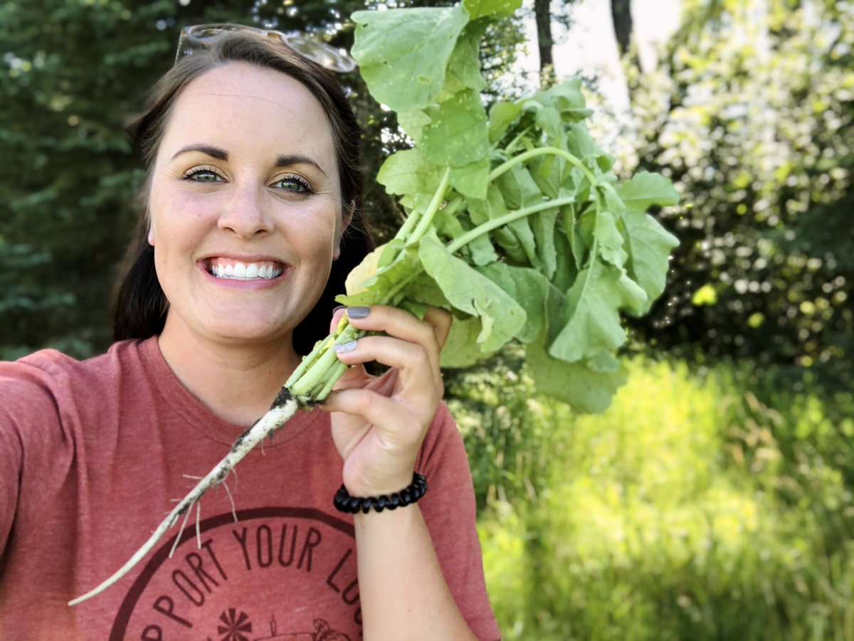 agwithemily's tweet image. Digs up radish for a selfie. 

Takes photo.

Thinks about the soil aeration, moisture retention, nutrient holding &amp;amp; erosion reduction this little guy has yet to do. 

Feels guilty.

Puts radish back in its root channel. 

#AgronomyNerd