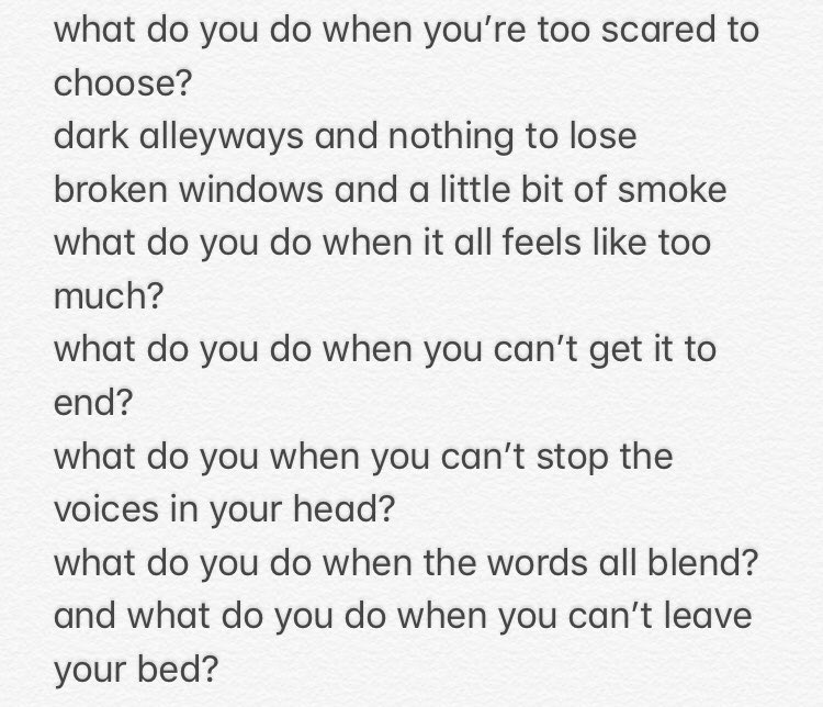 dark alleyways &amp; nothing to lose (a poem by me)