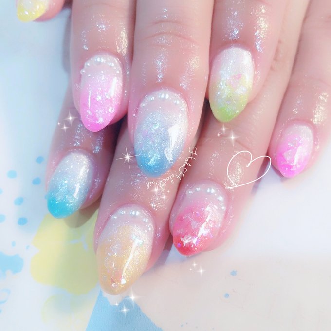 かき氷ネイルのtwitterイラスト検索結果