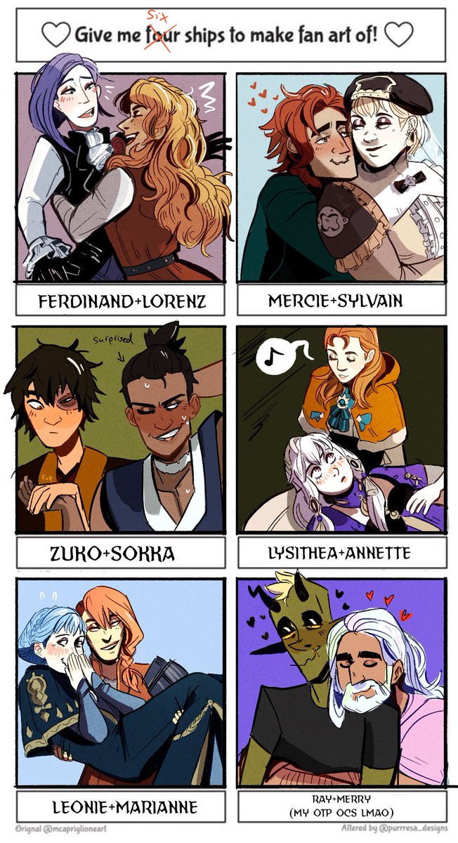 Ship meme!!! Ty everyone for sending in ships, (I have been waiting for an excuse to draw zukka tbh)