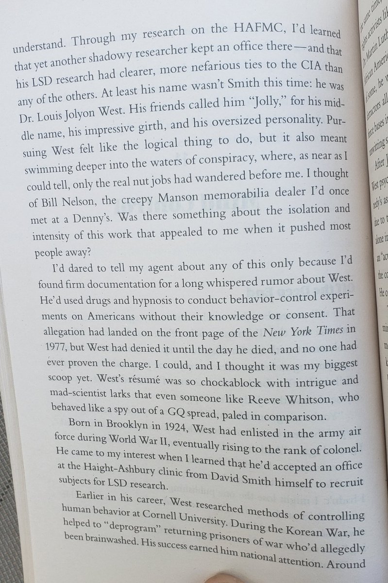 Guess who else kept an office at HAFMC? A CIA-connected doctor, Louis Jolyon "Jolly" West. His personal papers were stored at UCLA, O'Neill got his hands on them, and that's how he came to discover the MKULTRA connection to Manson's circle in Haight-Ashbury: