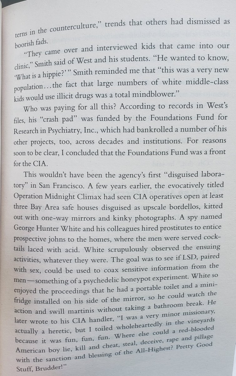 The CIA funded West's research into hippie culture and LSD in Haight-Ashbury 1967. The Family formed with LSD as its glue in Haight-Ashbury in 1967.