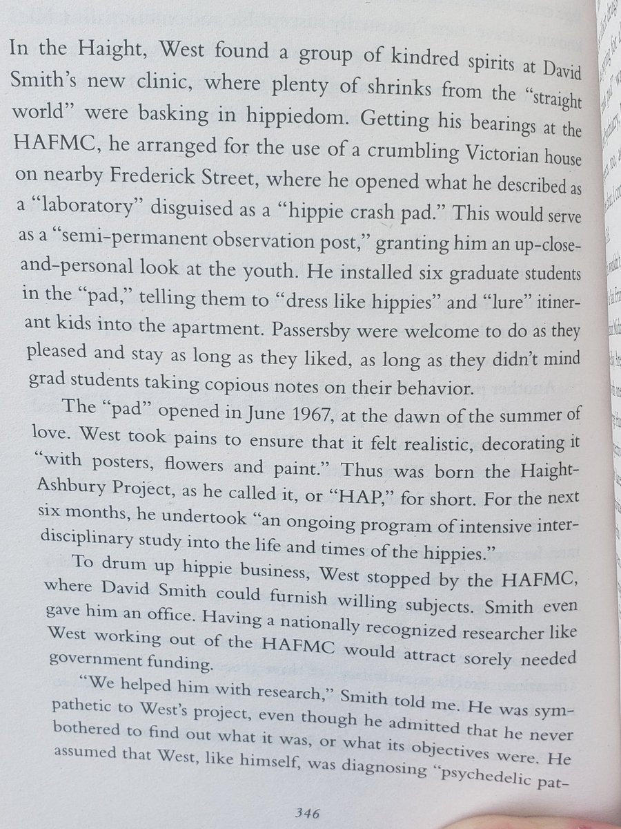 The CIA funded West's research into hippie culture and LSD in Haight-Ashbury 1967. The Family formed with LSD as its glue in Haight-Ashbury in 1967.