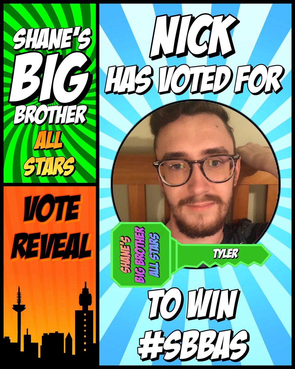 ShaneBigBrother's tweet photo. Nick (@SayHiToCirie) has voted for Tyler (@TylerRHofT) to win #SBBAS✨! https://t.co/pQBfjESKMF