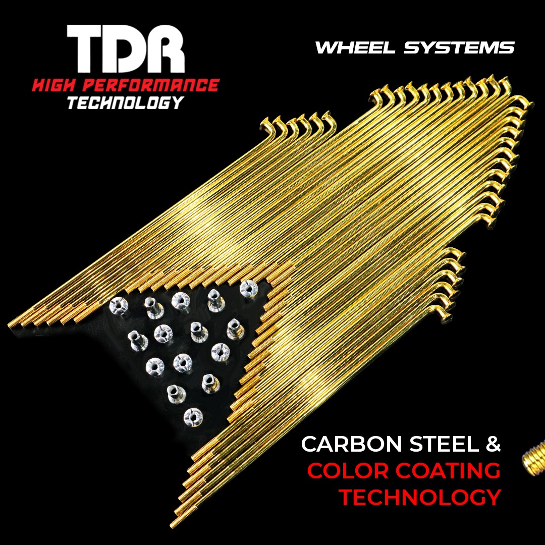 TDR_RACING's tweet photo. TDR Spoke Set Gold manufactured with advanced color coating technology for erosion resistance, great durability and able to withstand extreme stress even in the toughest riding conditions.
.
HET : Rp.187,000; Order online https://t.co/ZjbOt3uf01
.
#Handling #WheelSystems https://t.co/7oS8Zc5T9q