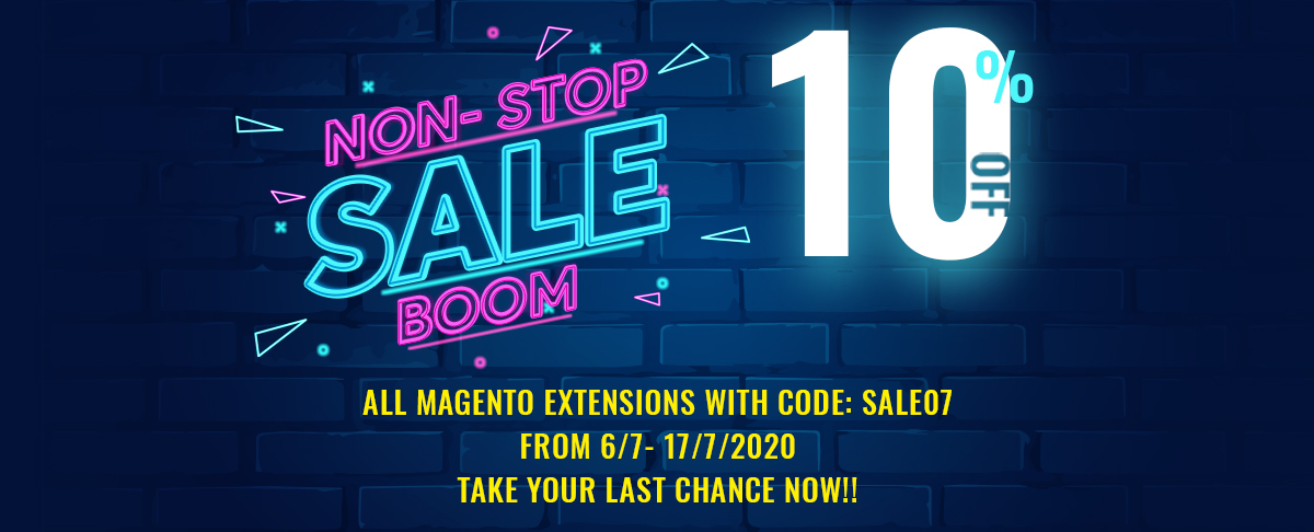 The Wonderful July Savings At Magesolution
📌 Avail 10% OFF on all Magento extensions with the coupon code: SALE07
📌 Visit: bit.ly/Magesolution
📌 Offer valid till July 17
