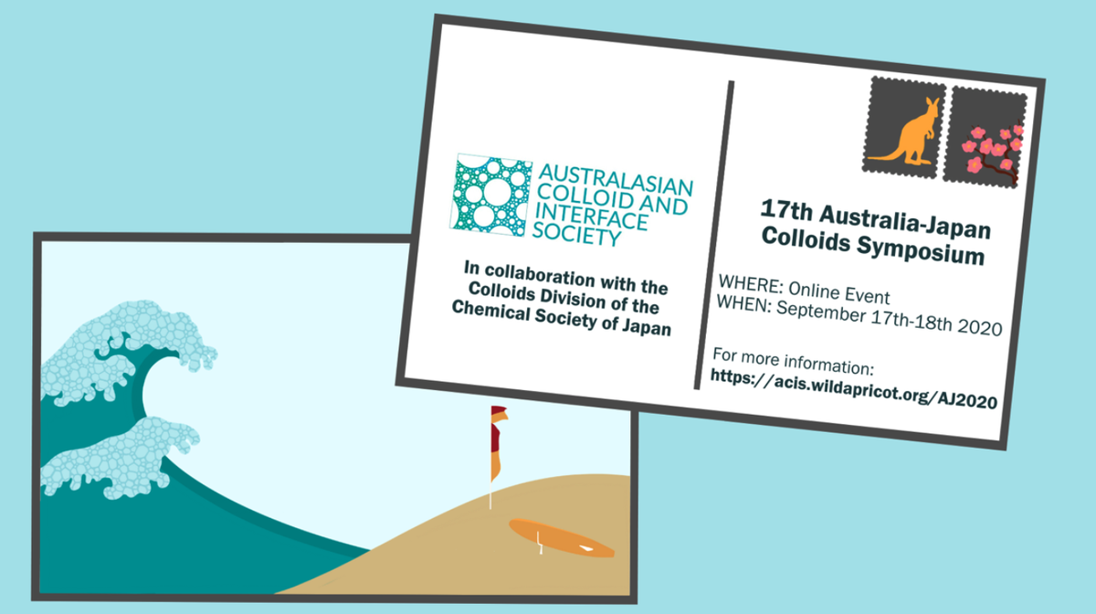 SoftMatterHackr's tweet photo. 17th Australia Japan #Colloids Symposium virtual event from 17th-18th September 2020. Link below for free registration:
https://t.co/xBrcMaTjsh https://t.co/cUTiRBvKBU