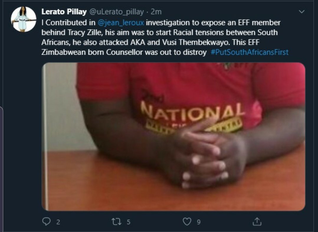 (For example: shortly after my piece on  #TracyZille was published last week, Gwala attempted to take credit for contributing to the investigation, and claimed without evidence that Matumba was a Zimbabwean national.He deleted his tweet after being called out and named.)