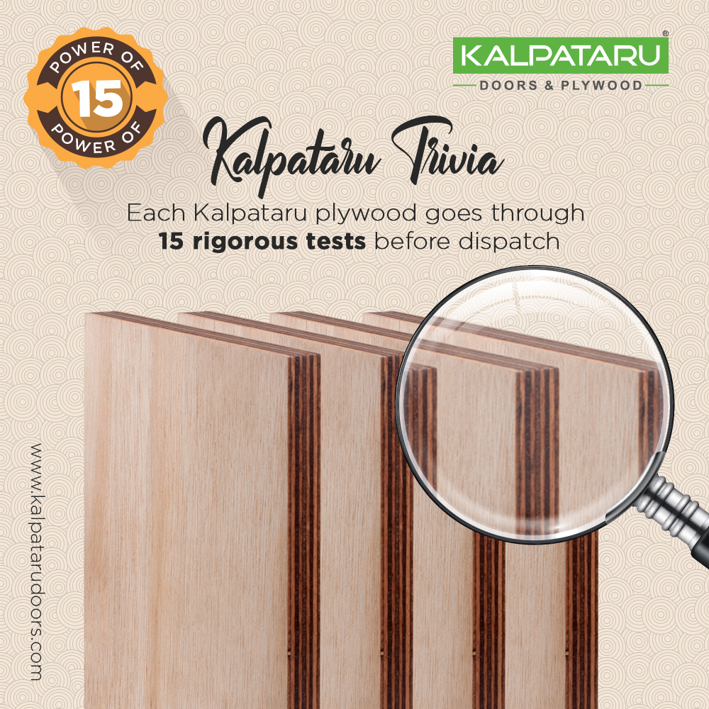 HelloKalpataru's tweet photo. Experience the power of 15. Our plywood goes through 15 rigorous tests before it reaches out to you.
Explore our range here - https://t.co/q36TR7MZmC
#hellokalapataru
#KalpataruDoorsr #30YearsOfLegacy #PremiumPlywoods #ArchitectsFirstChoice
#CarpentersFirstChoice https://t.co/YAAhjwtWp1