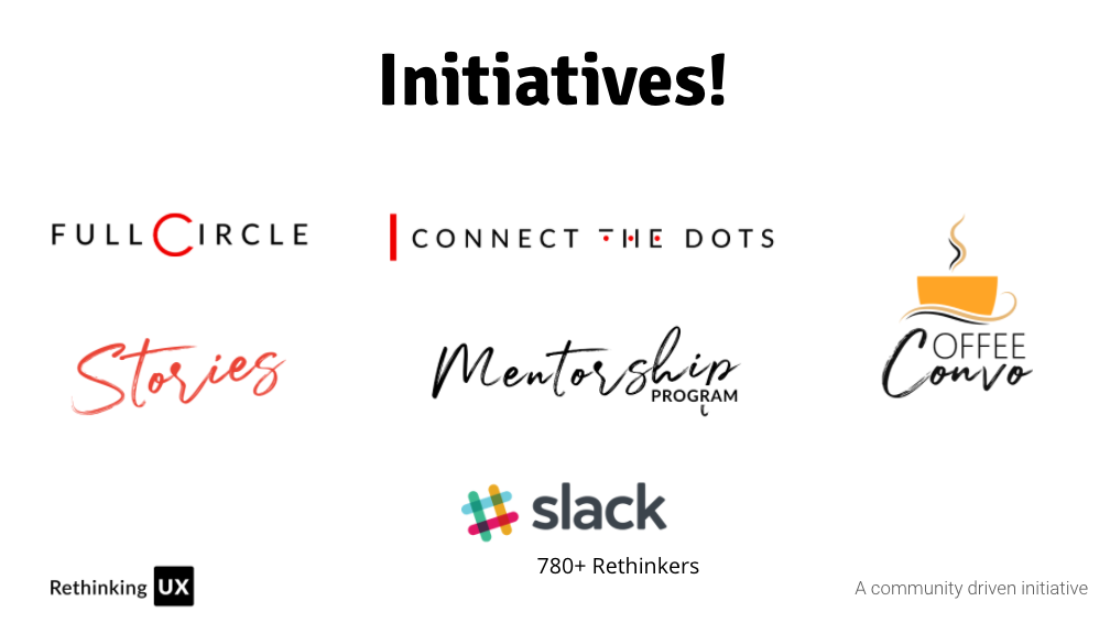 rethinkingUX's tweet photo. Be part of growing #community and be a #Rethinker. Be part of multiple #initiatives, grow &amp; contribute back to #community. #RethinkingUX https://t.co/Mf2wZjQ8dR