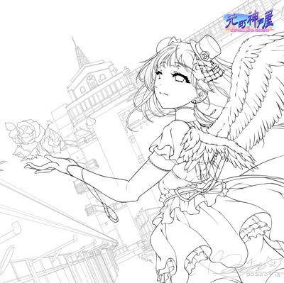 #津島善子生誕祭2020 
#津島善子誕生祭2020 
よしこハピバ‼️🎉
仕事忙しくて塗りが間に合わないので
せめて線画だけでも🎨
#ラブライブサンシャイン #津島善子 