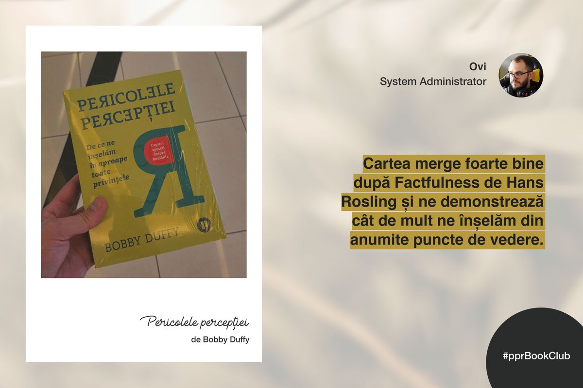 prgpool's tweet image. Ovi ne recomandă 'Pericolele percepției'. Ne-ar plăcea să auzim vouă ce cărți vă plac! 📚🤓

#programmingpool #pprteam #bookclub #pprbookclub #readingisagoodhabit