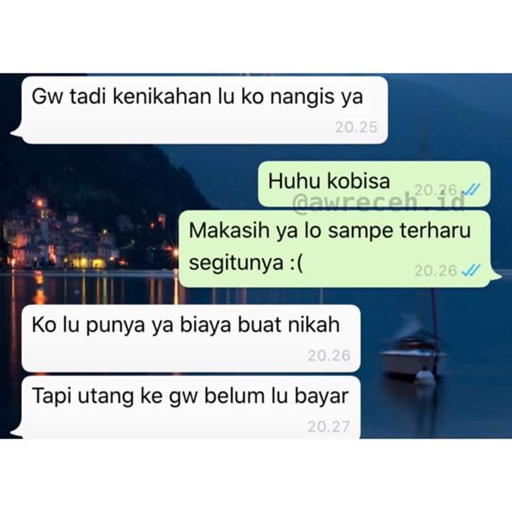 Memeillegal_'s tweet photo. Huhuhuuu

#uwu #nikah #pernikahan #utang #hutang #indonesia #meme #MEMES #memesdaily https://t.co/xS0JSoXAlL