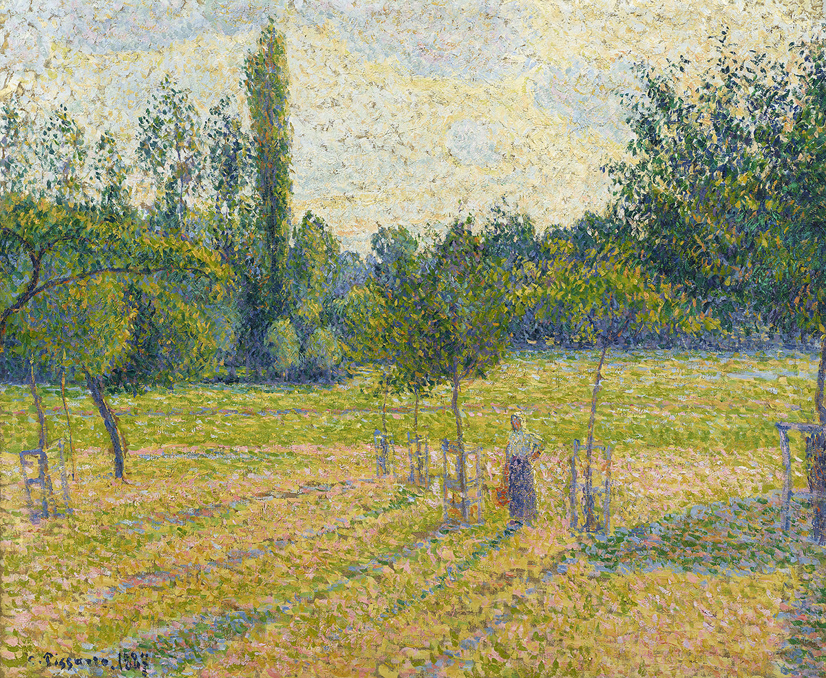 The World of Interiors (@wofinteriors) on Twitter photo Camille Pissarro (1830-1903), Late Afternoon in our Meadow, 1887, now part of the permanent collection at <a href="/NationalGallery/">National Gallery</a> . Camille Pissarro (1830-1903), Late Afternoon in our Meadow, 1887, now part of the permanent collection at <a href="/NationalGallery/">National Gallery</a> .