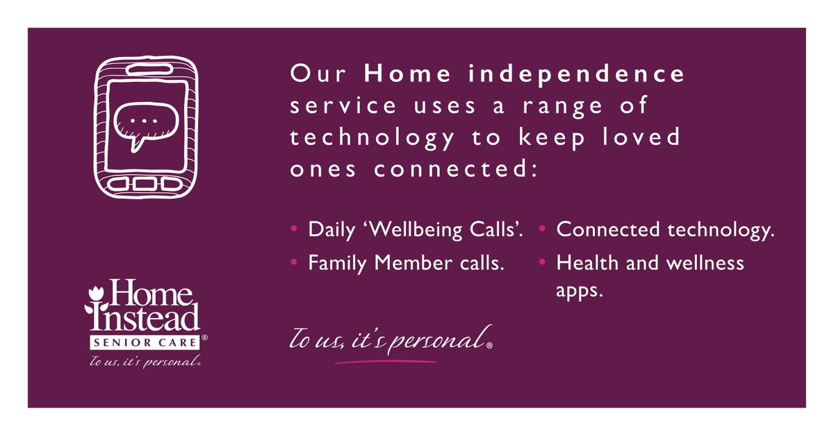 Home Instead can help older loved ones maintain their independence and enjoy living at home for longer – while giving you the peace of mind they’re staying fit, healthy and well. 

For more information, visit: homeinstead.co.uk/home-care-serv…