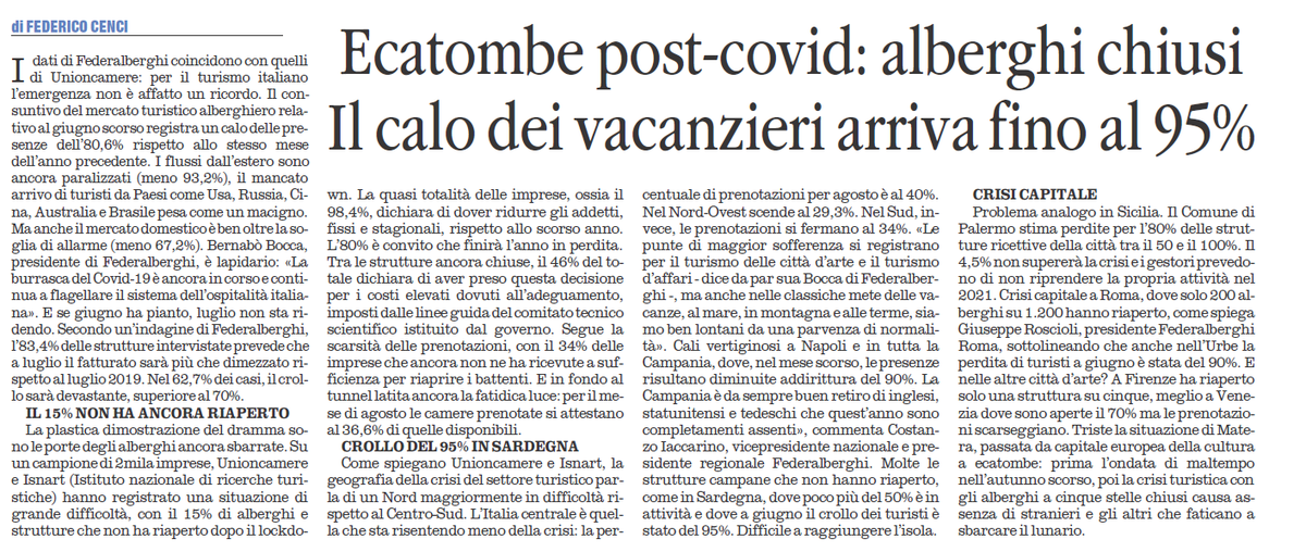 FedeCenci's tweet photo. 🔴 In Italia lo #statodiemergenza perdurerà oltre il #31luglio? Sì, è quello del settore turistico, messo in ginocchio mentre il governo pensa di prorogare lo #statodemergenza democratica 🔴👇 https://t.co/tKp3KZThmY