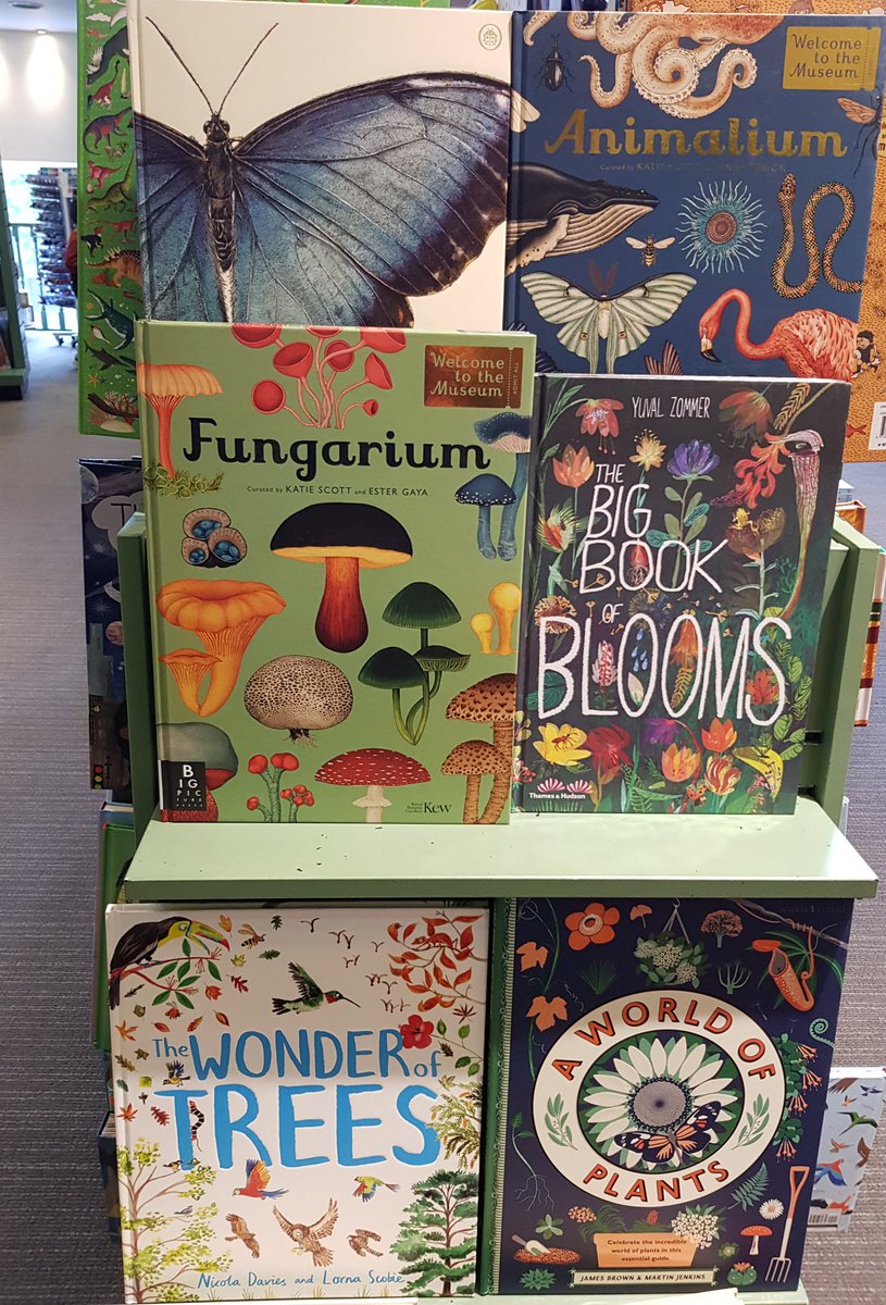 Nature themed books make gorgeous gifts. Here are just a few of the beautifully illustrated children's titles we have in store @Waterstones_Edi 
#SensationalButterflies #Animalium   #Fungarium #TheBigBookOfBlooms #TheWonderOfTrees #AWorldOfPlants