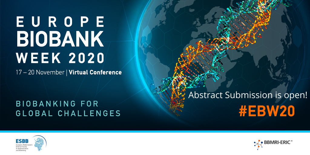 BiobankWeek's tweet photo. Abstract submission is now open! For further information on the guidelines and deadlines please visit: https://t.co/QCUwpgSKqC
@ESBBnews @BBMRIERIC 

#Biobanking #Virtual #Event https://t.co/W2GEanQYiW