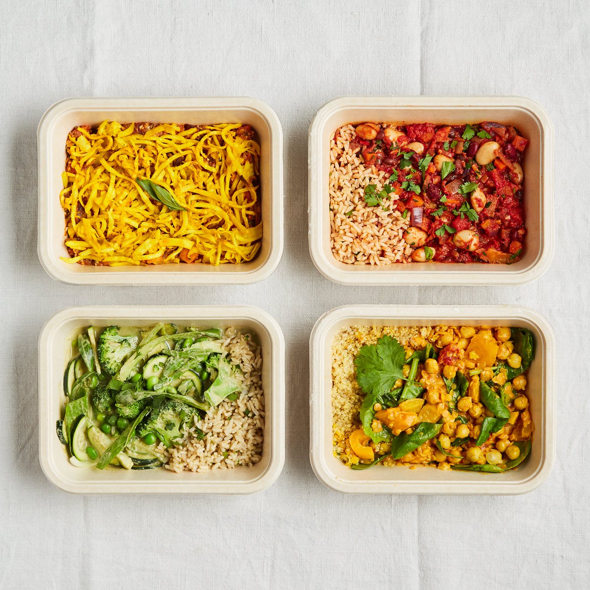 HELLO NEW VEGAN READY MEAL RANGE, in all @planetorganicuk & @AsNatureInt stores from TODAY! Shepherdless Pie, 3 Bean Chilli, Coconut Dal & Thai Green Veg Curry. We’re determined to change the status quo when it comes to ready meals because they CAN be super nutritious & delicious