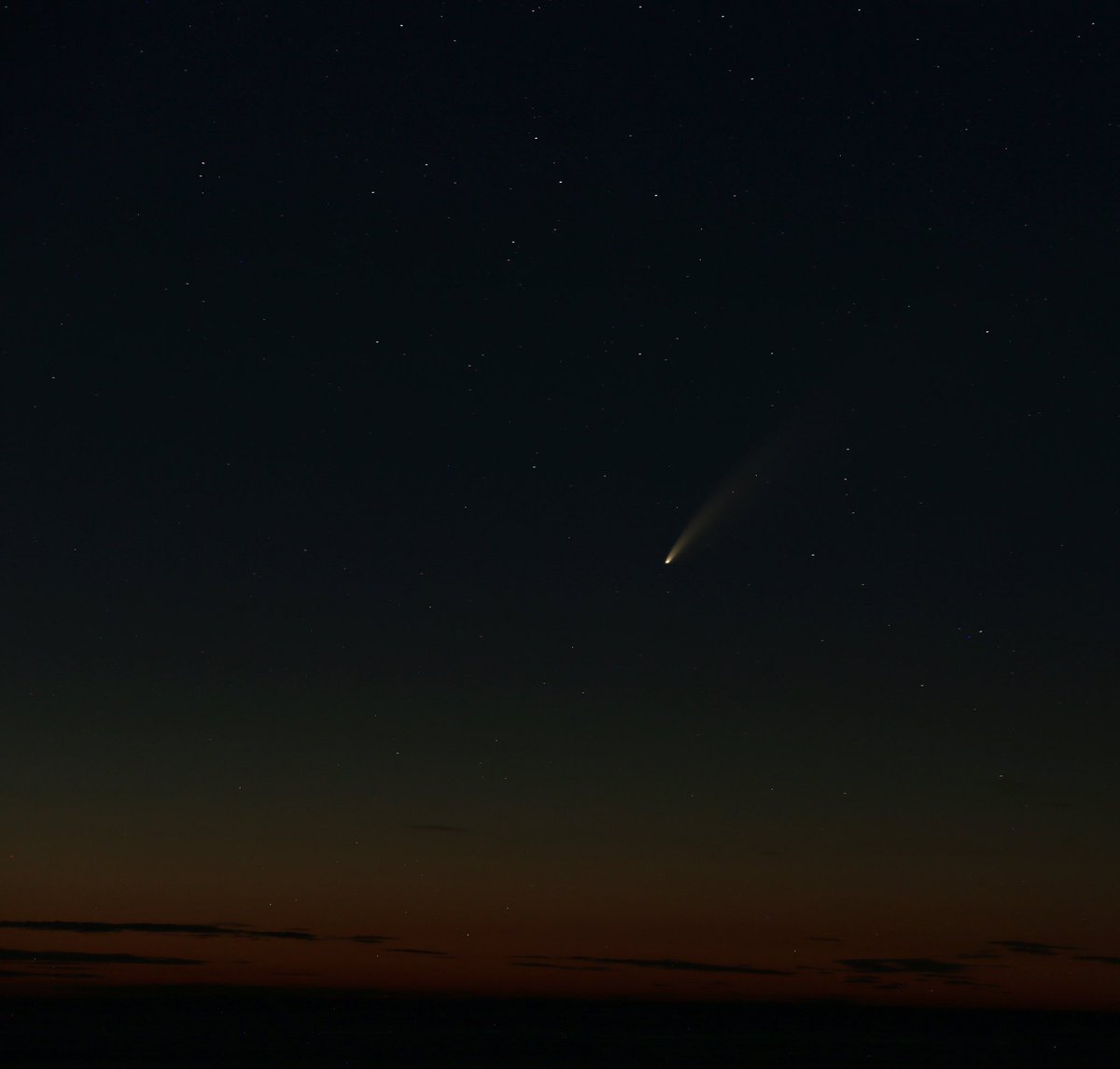 Hello and goodbye comet