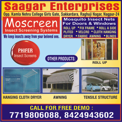 vidarbhads_com's tweet image. Saagar Enterprises Nagpur - Mr Harish Ture Sir..(M) 7719806088, 8424943602; Authorised Distributor For #MOSCREEN #InsectScreeningSystems, #MosquitoNet Dealers, #InsectScreen Dealers, #RollUpNet, Roll A Side Net, #Openable&amp;amp;FixFrameMosquitoNet, #VelcroSystem #Insect Screens