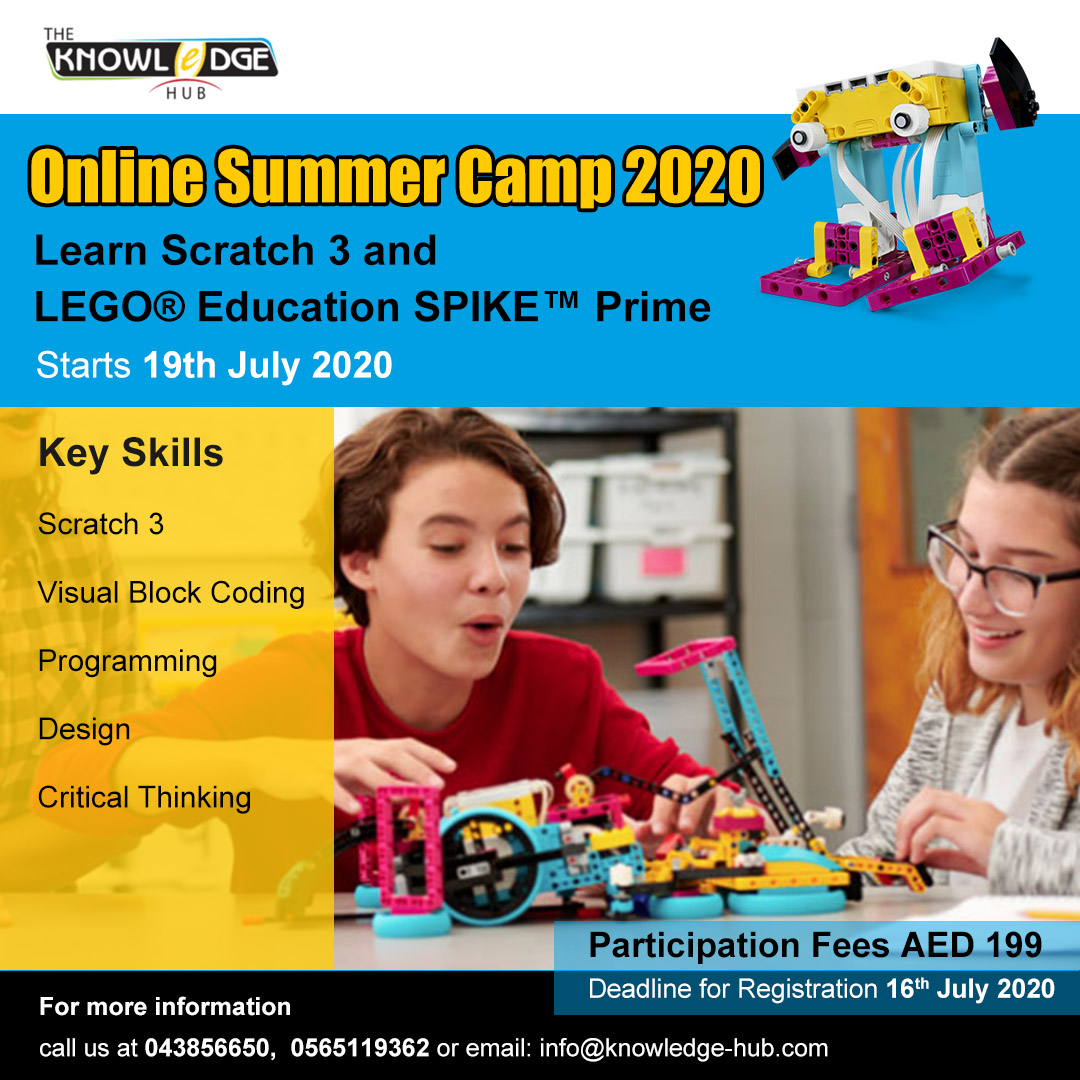 Knowledgehubdxb's tweet photo. Be an #Innovator, Dive into #Programming, and Learn different #STEAM Projects!!!!
Join Knowledge Hub Online Summer Camp.
Contact us at info@knowledge-hub.com
Tel #: 043856650
Sign up now: https://t.co/NqZXx5NIdQ
#theknowledgehub #theknowledgehubdxb #summercamp #ICT #coding #tech https://t.co/GmGCzsKQMF