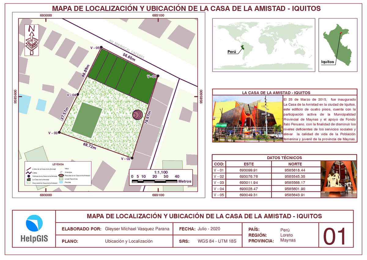 Michael_Parana's tweet photo. MAPA DE LOCALIZACIÓN Y UBICACIÓN DE LA CASA DE LA AMISTAD - IQUITOS, realizado en el RETO #MiPrimerMapa con ArcGIS desarrollado por @HelpGIS ... ¡¡RETO CUMPLIDO!!
#ArcGIS #MapaGIS #GIS #Maps #Mapa #HelpGIS https://t.co/6GYg0sRYWm