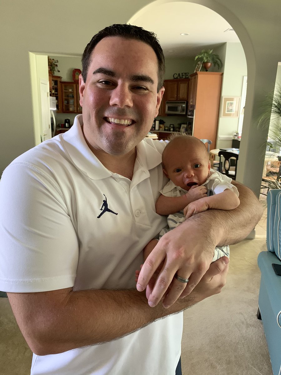 CoachBPThompson's tweet photo. Little man just turned a month old a few hours ago, and yet, I can’t remember what we did before him. His little expressions, brows, smiles, sounds, and how he stares into my eyes when I hold him, have completely melted my ❤️. I love you my little man! #DaddysBoy #JoshuaPatrick https://t.co/AwrJ1A6nxS