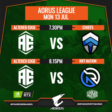 Princess_Flick's tweet photo. Week 3 @AORUS_ANZ league @CallofDuty
7:30pm @AlteredEdgeAU v @ChiefsESC
8:15pm @AlteredEdgeAU v @RiFtNationNA
9pm @TeamVicity v @RiFtNationNA
Action packed night with me and @menthonso
https://t.co/SeqADzrRop
#HypeALC #frameswingames #upgradewithaorus #AEsquad https://t.co/ahweoBztrc