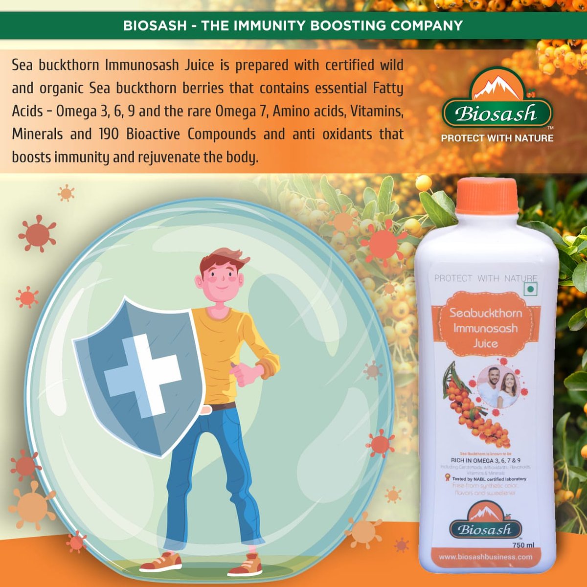 BiosashCo's tweet photo. Seabuckthorn Immunosash juice is prepared with certified wild and organic Seabuckthorn berries that contain essential fatty Acids-Omega 3,6,9 and the Rare Omega 7.

#seabuckthorn #immunosash #Omega #organic https://t.co/hA78z0TI7g