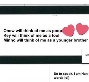 “onew will think of me as poop”