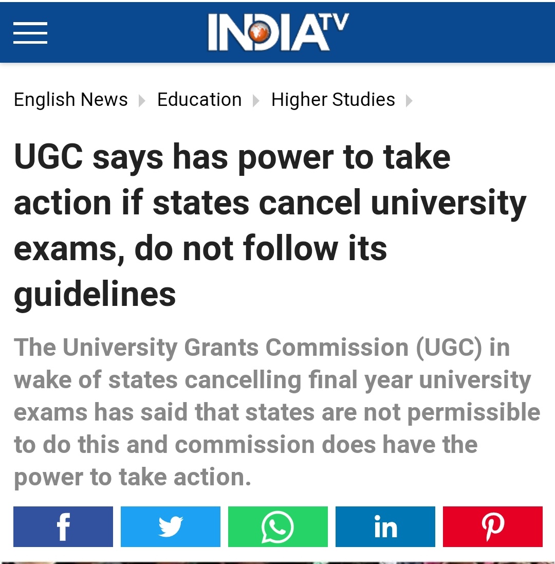 being_syed_Alam's tweet photo. For God's sake it's not
 Bjp vs Congress , it's 
Student's vs Coronavirus &amp; guess what Covid19  * Won * 💯
Ugc doesn't have any right to Dictate state govt like this,
Ugc guidelines are advisory and not compulsory. #NoExamUGC #SayNoToUGCGuidelines
 @SabithaindraTRS @KTRTRS @nsui https://t.co/73xcxzYEj2