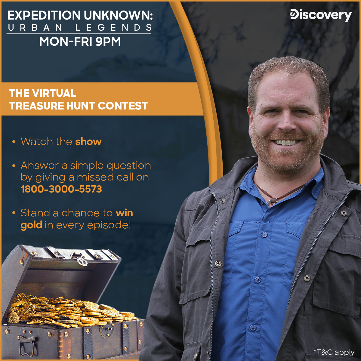 DiscoveryIN's tweet photo. Josh marks the spot!
Sit back, relax and follow these simple steps above to win gold daily in the Virtual Treasure Hunt Contest. Tune in to the show, Mon-Fri at 9 PM, only on Discovery.
#ExpeditionUnknown #VirtualTreasureHuntContest https://t.co/V4WPteJIe9