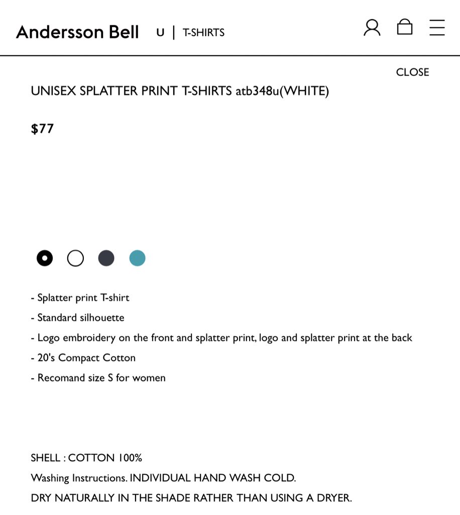 แจมินใส่เสื้อยืดของ anderssonbell อีกแล้ว คราวนี้ตัวใหม่ unisex splatter print t-shirt 🥺