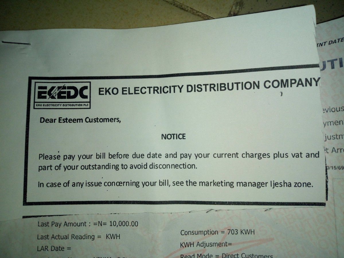 Eko Electricity Distribution Company On Twitter Hello Korede We Apologise For The Inconvenience Our Technical Team Is Working To Restore Supply Please Bear With Us Https T Co Wb0iekvbey