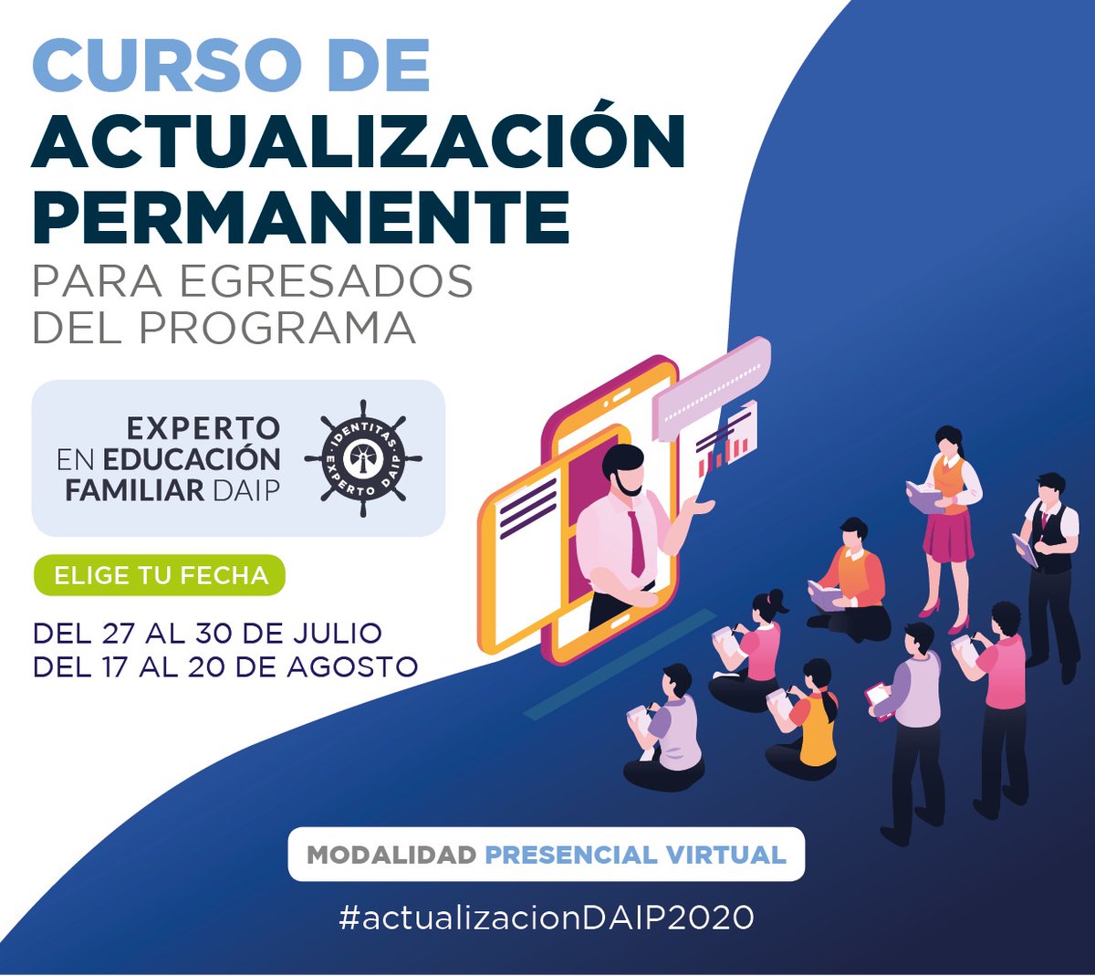 IdentitasEdu's tweet photo. Te invitamos a participar en el primer Curso de actualización DAIP. Puedes encontrar toda la información en https://t.co/HIYdik9SZt o escribirnos a identitas@educarpersonas.com para que te enviemos toda la información ¡Te esperamos!
#actualizacionDAIP2020
#ExpertoDAIP https://t.co/wo0mBCGahq