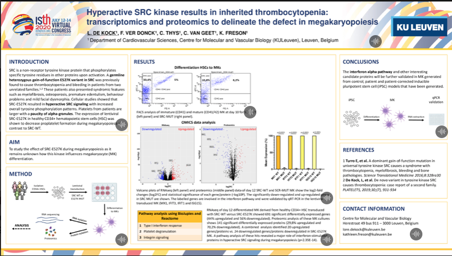 CMVB_KULeuven's tweet photo. Watch also out for some of the CMVB posters presented at #ISTH2020 See PB0613, PB1616 &amp; PB0266. https://t.co/ureBqZAmSB