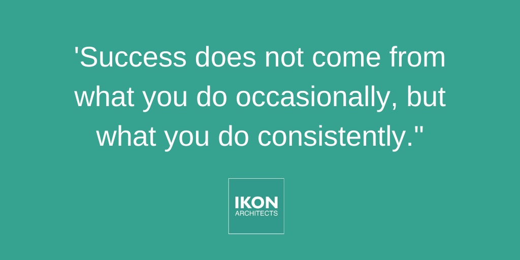 IKON_Architects's tweet photo. 'Success does not come from what you do occasionally, but what you do consistently."

moto @ IKON
#healthcarearchitecture #estates #stakeholderengagement https://t.co/gkq8NSfH6Q